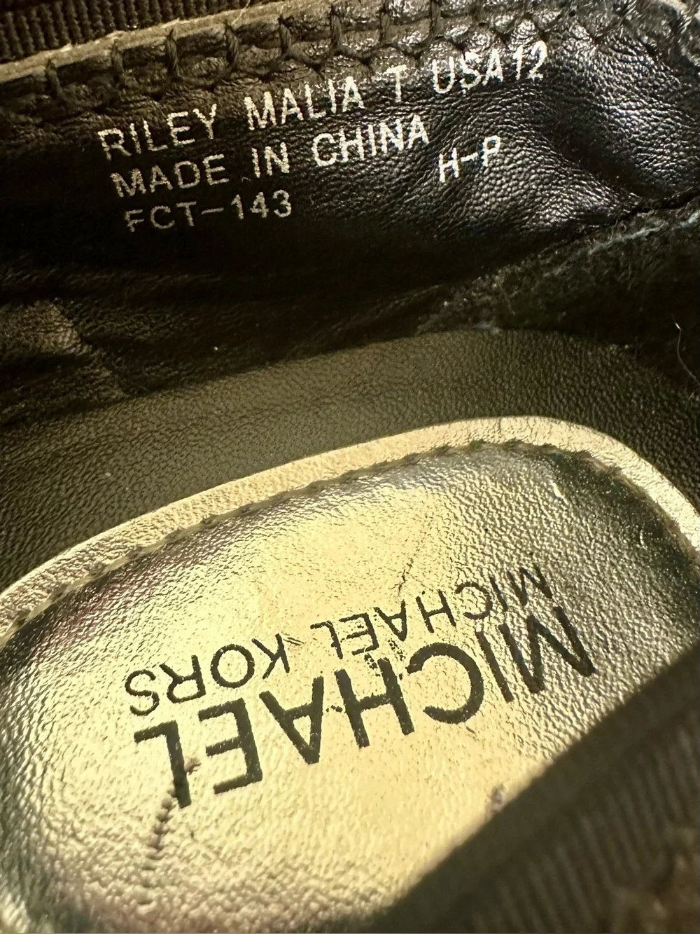 Michael Kors Riley Malia Girls Black Glitter Mary Jane Flats Size 12